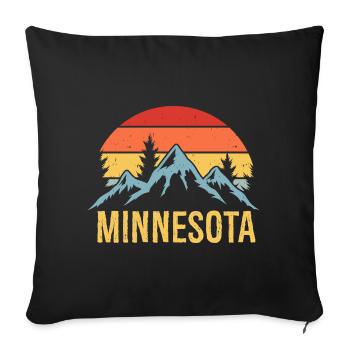 Minnesota - Housse de coussin décorative 45 x 45 cm - noir - Devant
