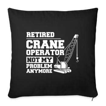 Crane Operator Construction Worker Crane Tower Training - Sofa pillowcase 17,3'' x 17,3'' (45 x 45 cm) - black - Front