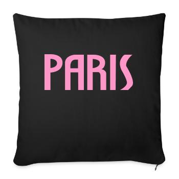 paris3111 - Sofa pillowcase 17,3'' x 17,3'' (45 x 45 cm) - black - Front