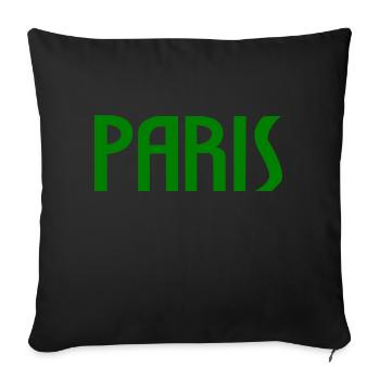 Paris - Housse de coussin décorative 45 x 45 cm - noir - Devant