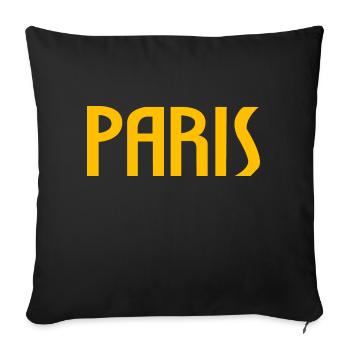 Paris - Housse de coussin décorative 45 x 45 cm - noir - Devant