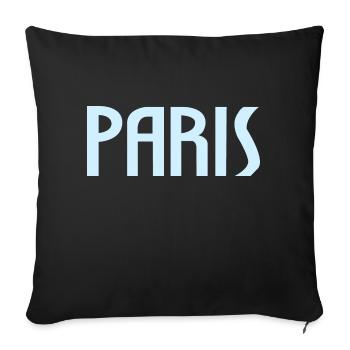 Paris - Housse de coussin décorative 45 x 45 cm - noir - Devant