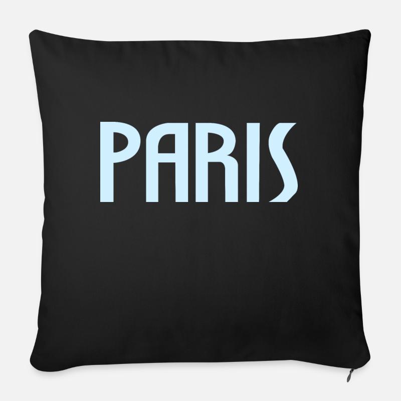 Paris - Sofakissenbezug 45 x 45 cm - Schwarz