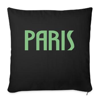 Paris - Housse de coussin décorative 45 x 45 cm - noir - Devant