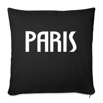 Paris - Housse de coussin décorative 45 x 45 cm - noir - Devant