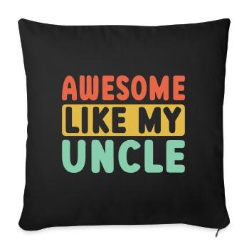 Brillant comme mon oncle - Housse de coussin décorative 45 x 45 cm - noir - Devant
