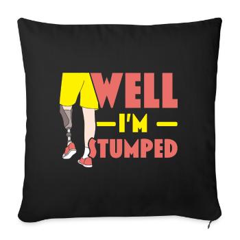Je suis perdu Chirurgie amputée amputée - Housse de coussin décorative 45 x 45 cm - noir - Devant