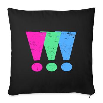 LGBT Rainbow Gay Pride Homo Lesbian Gay - Sofa pillowcase 17,3'' x 17,3'' (45 x 45 cm) - black - Front