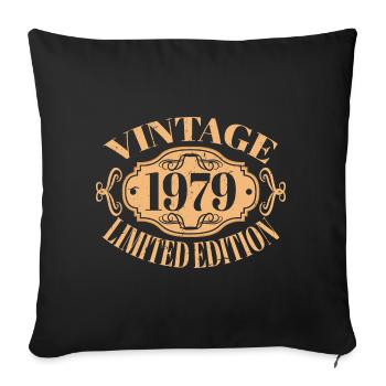 Millésime 1979 45e anniversaire hommes femmes 45 ans - Housse de coussin décorative 45 x 45 cm - noir - Devant