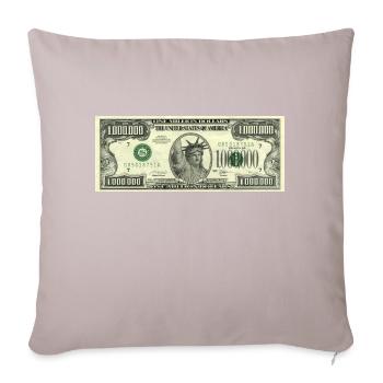 1 million de dollars - Housse de coussin décorative 45 x 45 cm - taupe clair - Devant