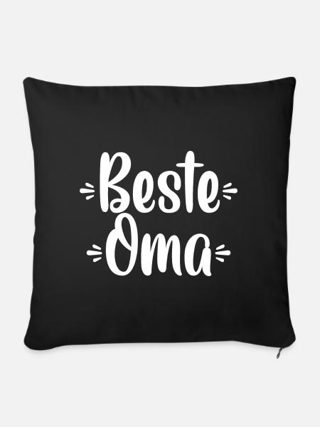 Beste Oma - Sofakissenbezug 45 x 45 cm - Schwarz