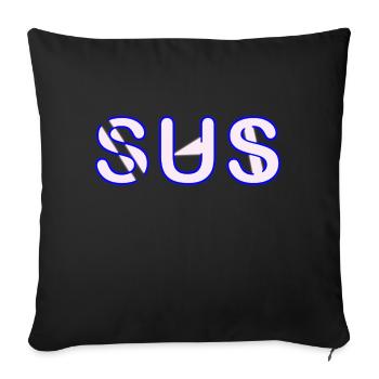 Sus - Parole jeunesse - Housse de coussin décorative 45 x 45 cm - noir - Devant