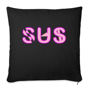 Sus - Youth Word - Sofa pillowcase 17,3'' x 17,3'' (45 x 45 cm) - black - Front