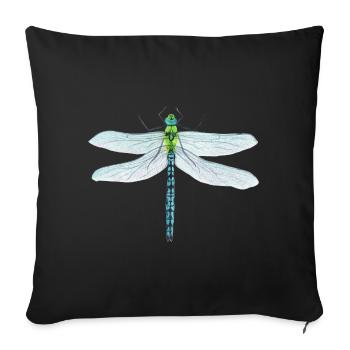 Idée cadeau toxique dégoûtante d’insecte libellule - Housse de coussin décorative 45 x 45 cm - noir - Devant