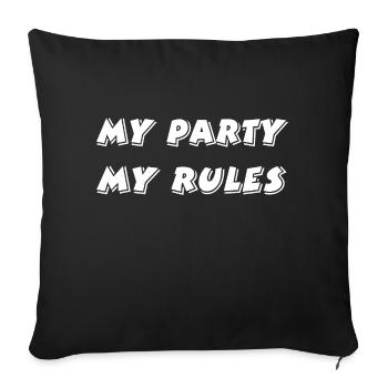 Parti - Housse de coussin décorative 45 x 45 cm - noir - Devant