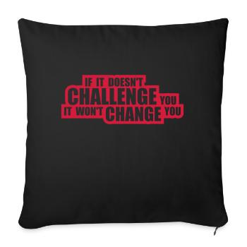 Séance d’entraînement Fitness Motivation Citation - Housse de coussin décorative 45 x 45 cm - noir - Devant