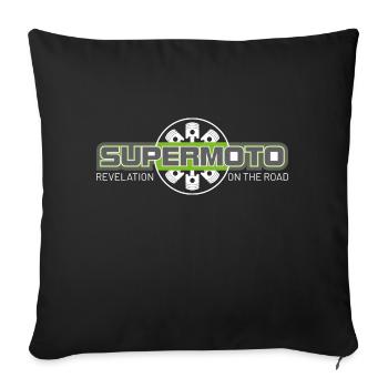 SUPER MOTO Monkey Moto Cercle - Housse de coussin décorative 45 x 45 cm - noir - Devant