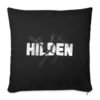 Hilden Deutschland Stadt Schrift Grunge Splash - Sofakissenbezug 45 x 45 cm - Schwarz - Vorne
