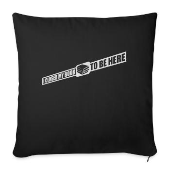 J’ai fermé mon livre - Housse de coussin décorative 45 x 45 cm - noir - Devant