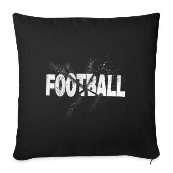 Police de football américain Grunge Splash USA Sport - Housse de coussin décorative 45 x 45 cm - noir - Devant