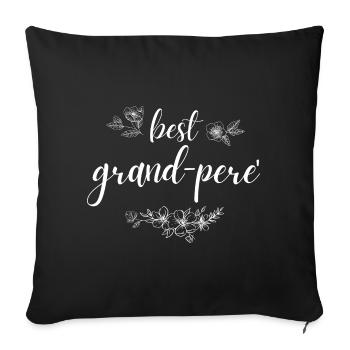 Grand-père. Cadeau Grand-Pere - Housse de coussin décorative 45 x 45 cm - noir - Devant