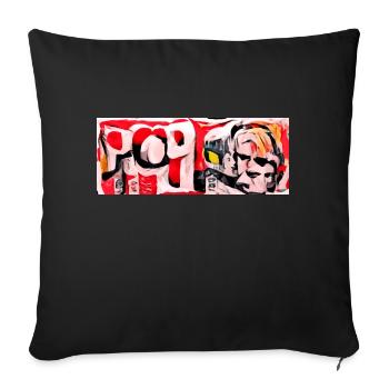 Pop Art 80´s Art Design - Farbenfroh - Sofakissenbezug 45 x 45 cm - Schwarz - Vorne