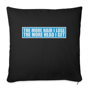 J’ai plus de tête - Housse de coussin décorative 45 x 45 cm - noir - Devant