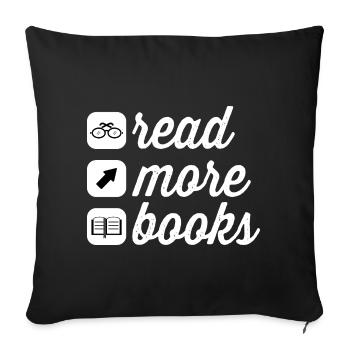 Read More Books - Retro Vintage Gift - Sofa pillowcase 17,3'' x 17,3'' (45 x 45 cm) - black - Front