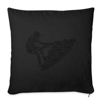 Water Sports Jet Ski Riding Women's Jet Ski - Sofa pillowcase 17,3'' x 17,3'' (45 x 45 cm) - black - Front