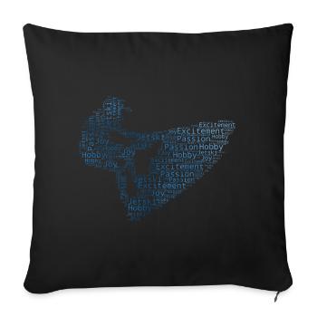 Men's Jet Ski Women's Water Sports Jet Ski - Sofa pillowcase 17,3'' x 17,3'' (45 x 45 cm) - black - Front