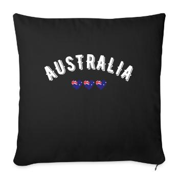 Australia - Housse de coussin décorative 45 x 45 cm - noir - Devant