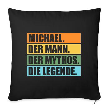 Michael - Sofakissenbezug 45 x 45 cm - Schwarz - Vorne