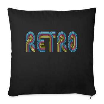 Retro - Sofa pillowcase 17,3'' x 17,3'' (45 x 45 cm) - black - Front