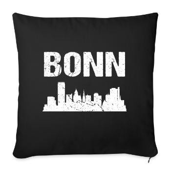 Bonn Skyline Stadt Bonn - Sofakissenbezug 45 x 45 cm - Schwarz - Vorne