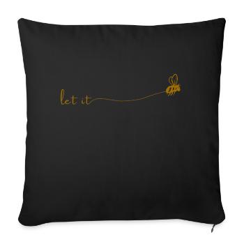 Let it bee bee design - Sofa pillowcase 17,3'' x 17,3'' (45 x 45 cm) - black - Front