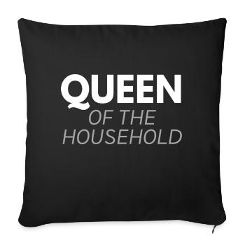 Reine de la maison - Housse de coussin décorative 45 x 45 cm - noir - Devant