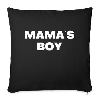 Mama's Boy - Sofa pillowcase 17,3'' x 17,3'' (45 x 45 cm) - black - Front