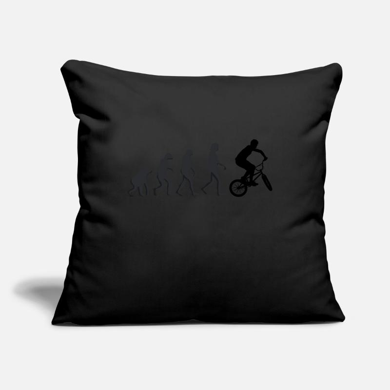 Vélo - Évolution humaine Housse de coussin décorative 45 x 45 cm