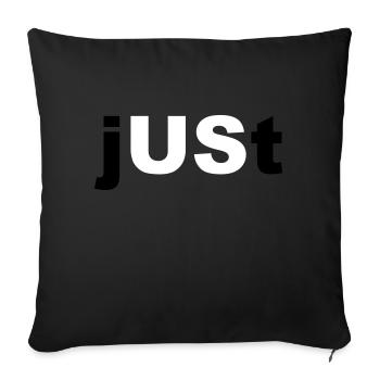 Design cool « Just Us » pour lui et elle - Housse de coussin décorative 45 x 45 cm - noir - Devant