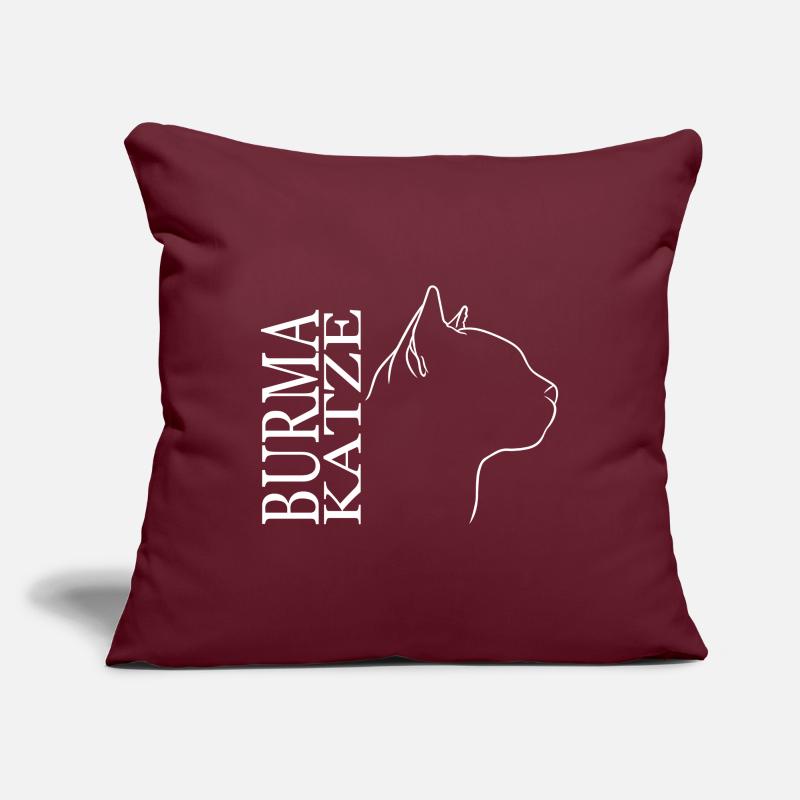 Profil de chat birman Chat Chat Chat Wilsigns Housse de coussin décorative 45 x 45 cm