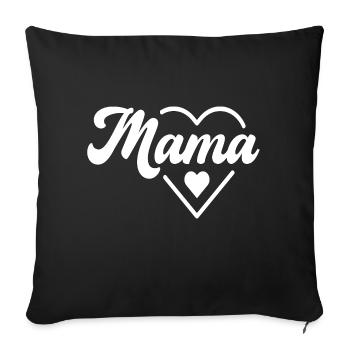 Mama Motif | Mother's Day or birthday gift - Sofa pillowcase 17,3'' x 17,3'' (45 x 45 cm) - black - Front