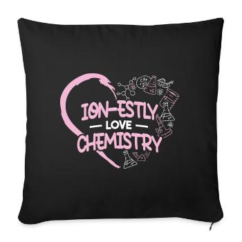 Mignon amoureux de la chimie - Housse de coussin décorative 45 x 45 cm - noir - Devant
