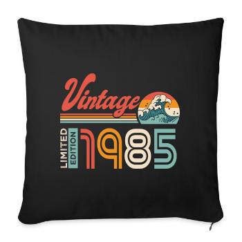 1985 Birthday Gift Born In 1985 - Sofa pillowcase 17,3'' x 17,3'' (45 x 45 cm) - black - Front