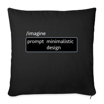 AI-Prompt Bilddesign Spruch Informatik KI Computer - Sofakissenbezug 45 x 45 cm - Schwarz - Vorne
