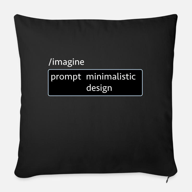 AI-Prompt Image Design Saying Computer Science AI Computer - Sofa pillowcase 17,3'' x 17,3'' (45 x 45 cm) - black