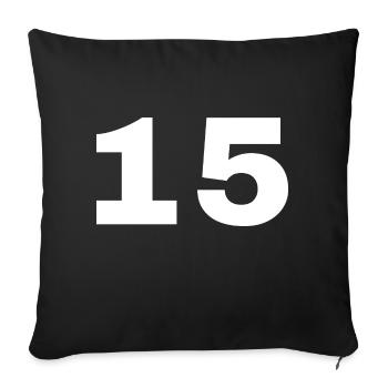 15 - Sofa pillowcase 17,3'' x 17,3'' (45 x 45 cm) - black - Front