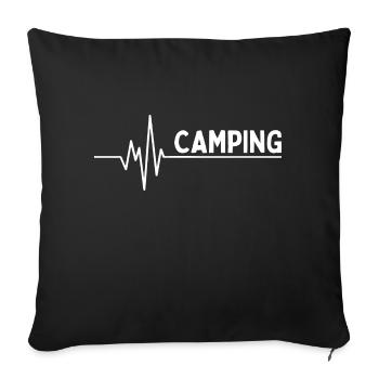 I love camping - Sofakissenbezug 45 x 45 cm - Schwarz - Vorne