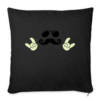 Visage froid - Housse de coussin décorative 45 x 45 cm - noir - Devant