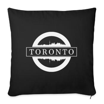 Toronto Skyline Ring - Sofa pillowcase 17,3'' x 17,3'' (45 x 45 cm) - black - Front