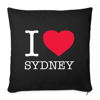 J’ADORE SYDNEY - Housse de coussin décorative 45 x 45 cm - noir - Devant